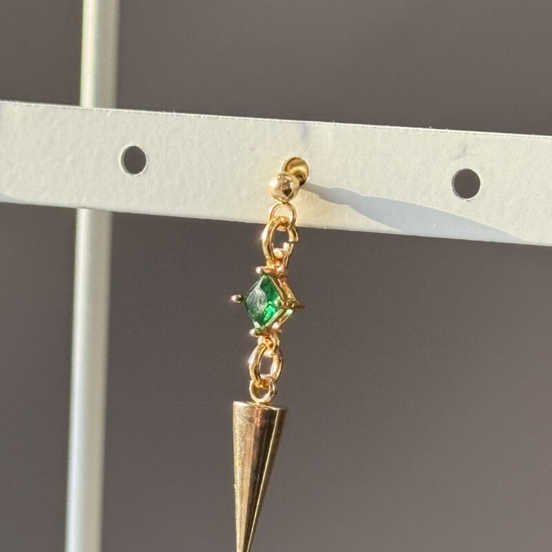 Green Spark Earring (single piece)